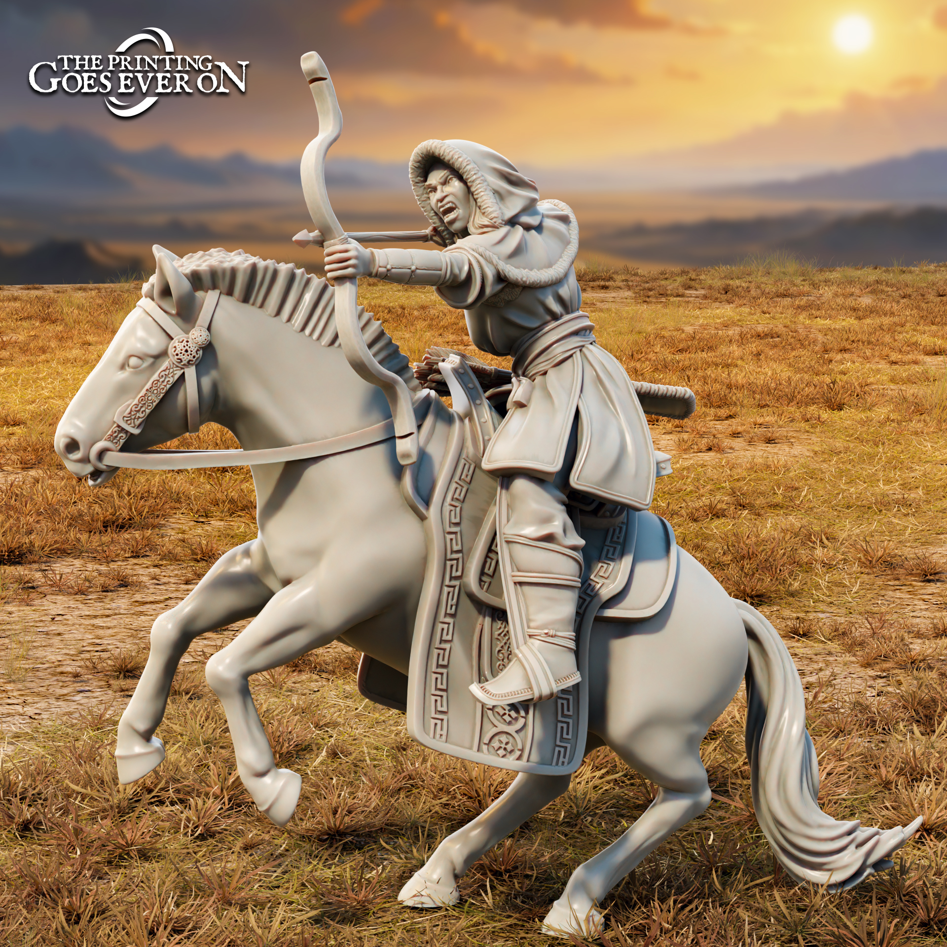 Golden Khanate Mounted Archer - A - Presupported